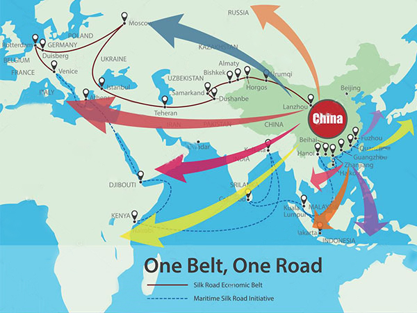 one belt one road map