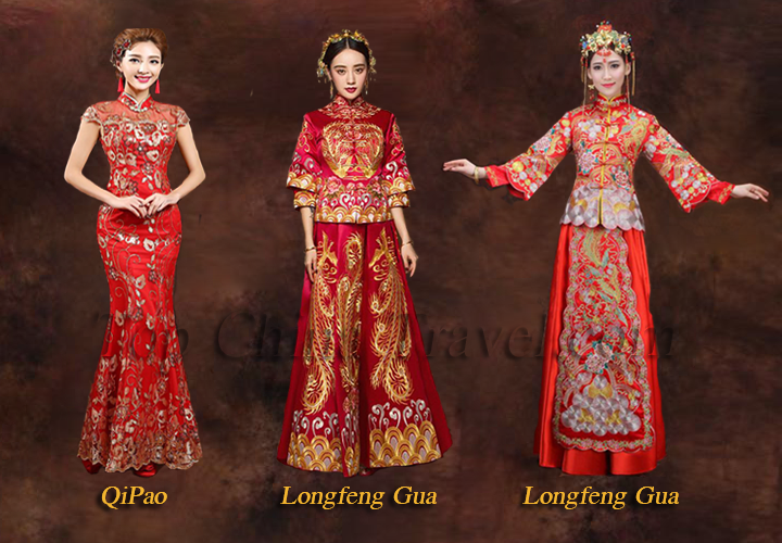 abito da sposa cinese qipao e longfeng gua