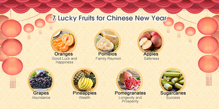 7 frutti portafortuna per il Capodanno cinese