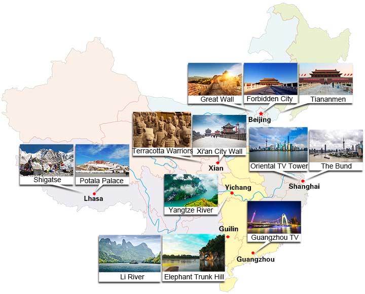 Monumenti famosi in Cina