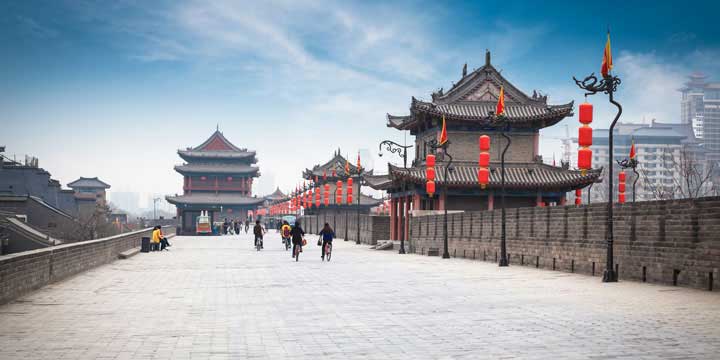 Monumenti famosi in Cina: mura della città di Xi'an