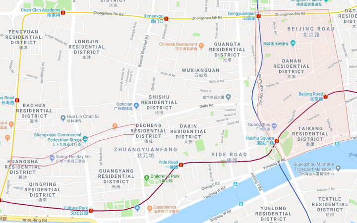 su giù 9 e pechino lu zona commerciale di guangzhou