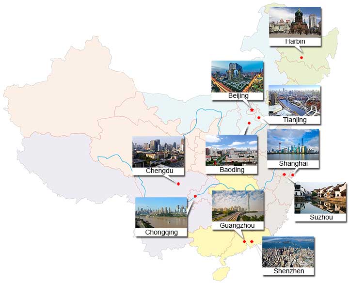 Le 10 città più grandi della Cina
