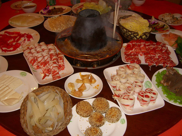 Famosi ristoranti con piatti caldi nel ristorante Dong Lai Shun di Pechino