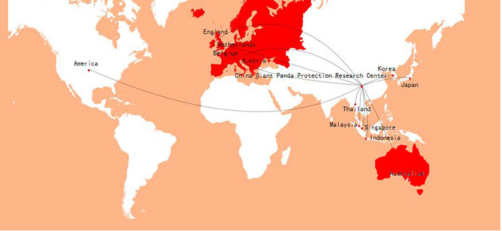 Zoo dei panda in Europa e Oceania