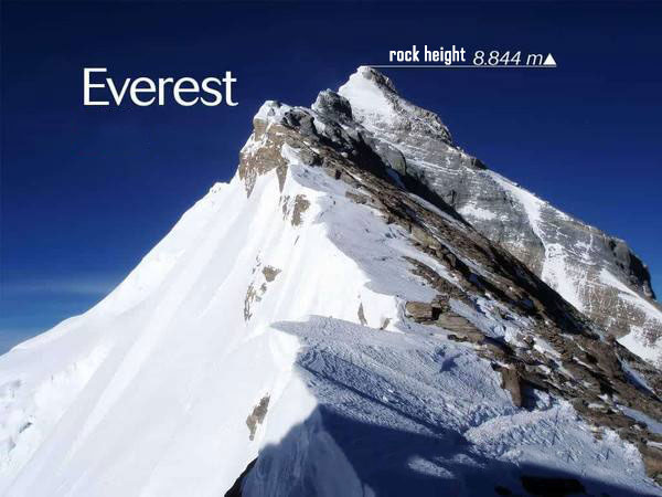 altezza di mt.  Everest