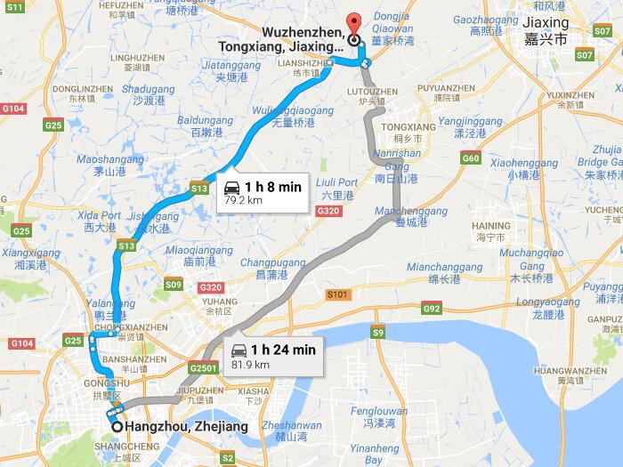 come arrivare alla città acquatica di Wuzhen da Hangzhou
