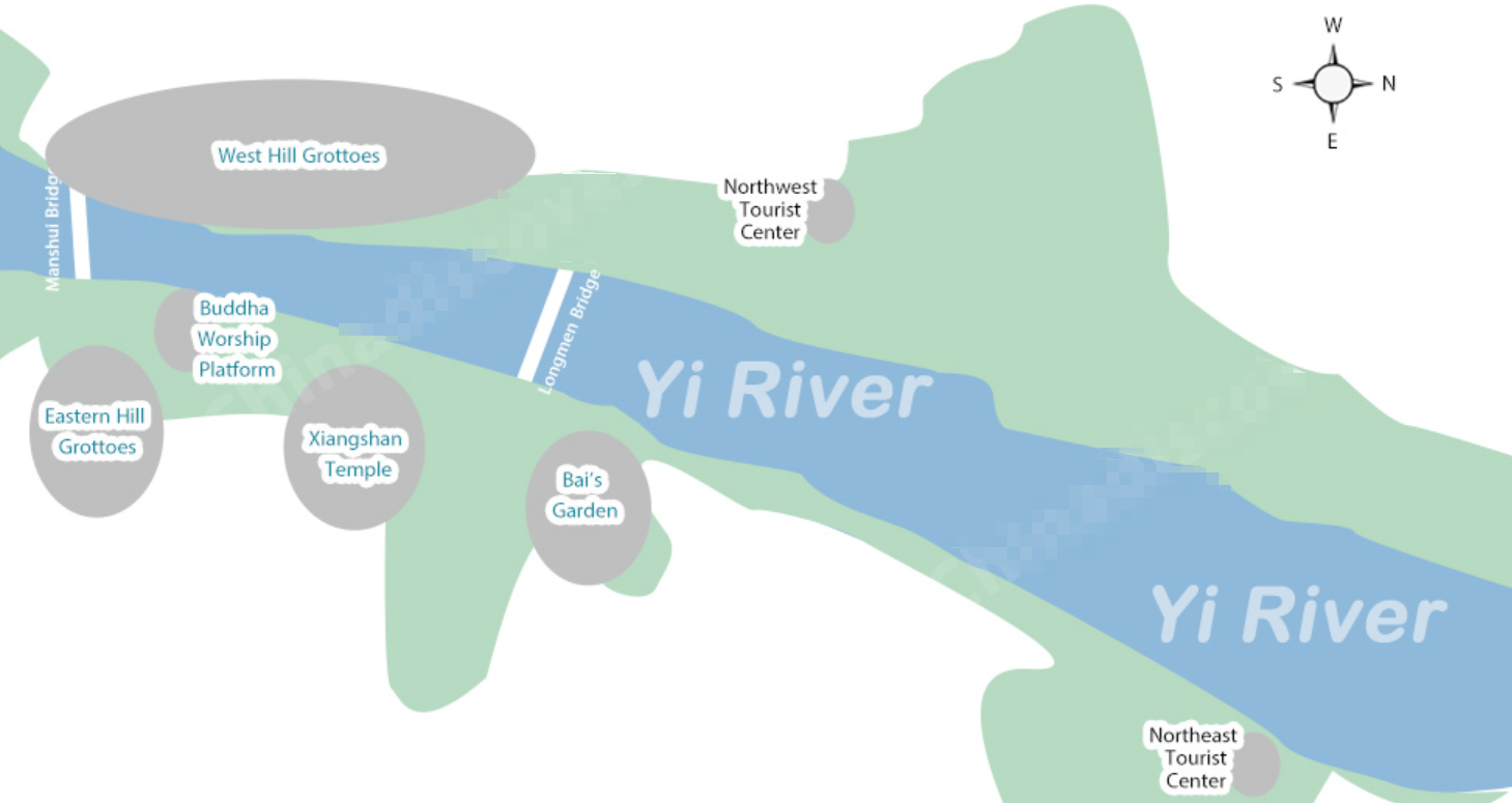 Mappa delle Grotte di Longmen