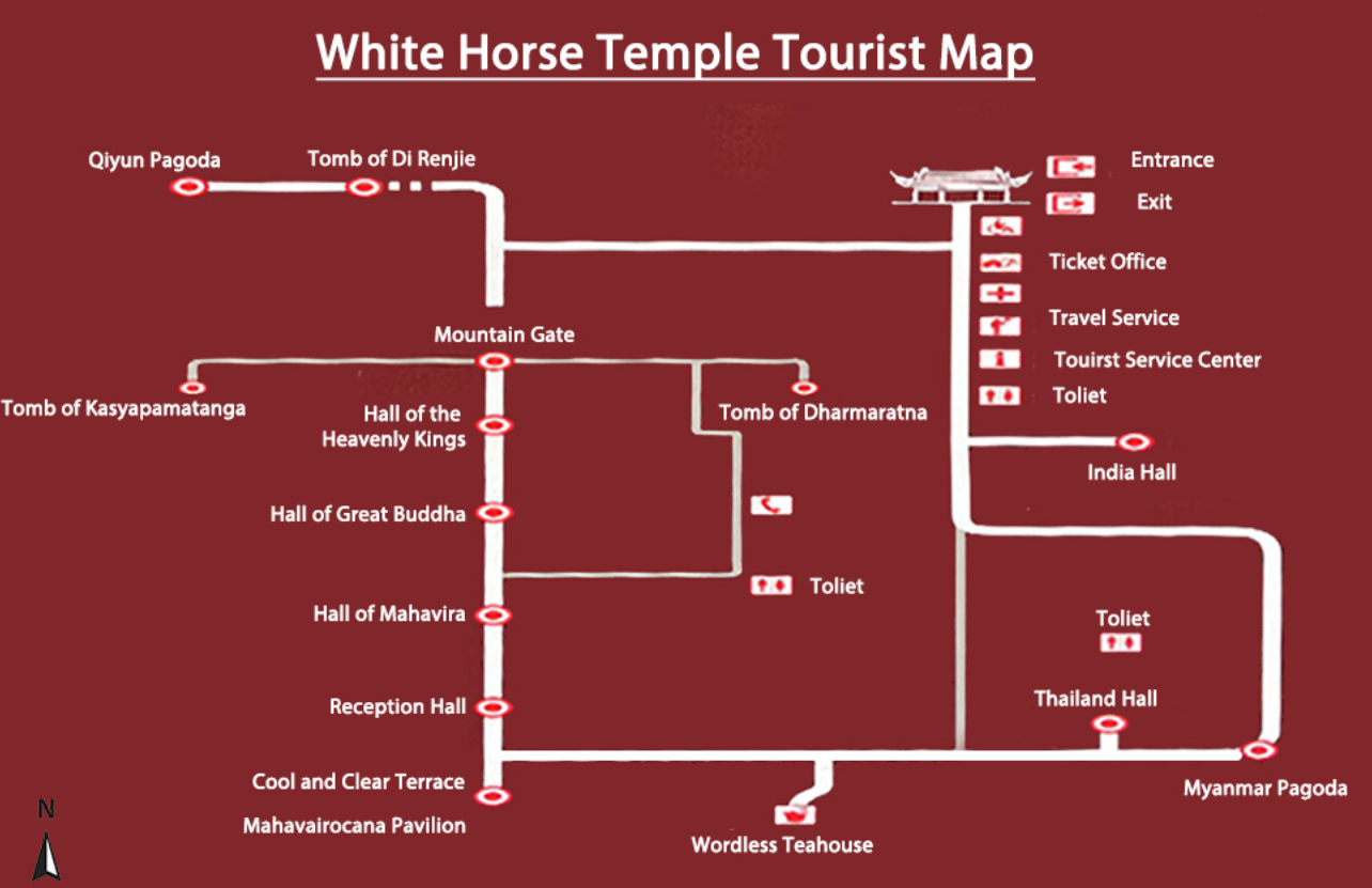 Mappa turistica del Tempio del Cavallo Bianco