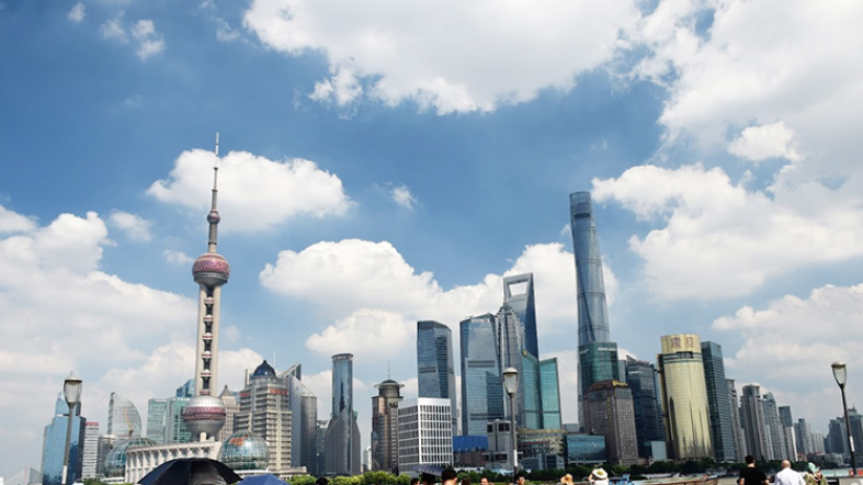 La vista del Bund a Shanghai