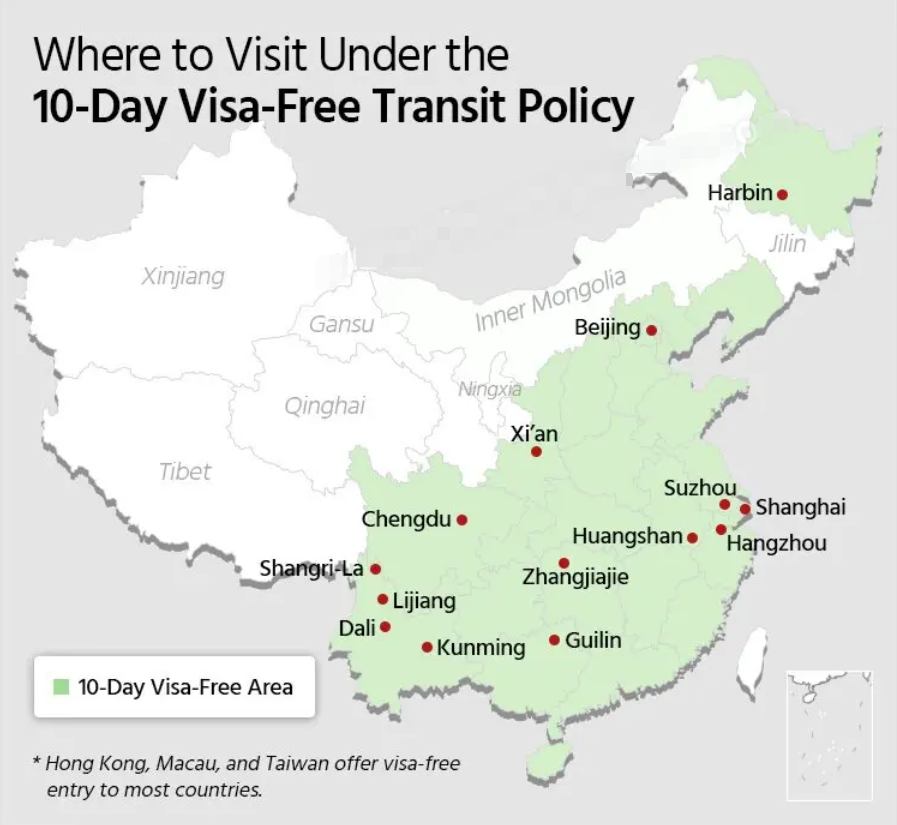 Come visitare la Cina senza visto nel 2026 (8 modi)